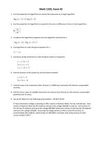 9 Questions for Exam 2 - Mathematics for Social Sciences I | MATH 1320 ...