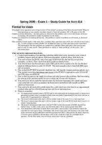 Exam 1 Study Guide for Intermediate Financial Accounting II | ACCT 414