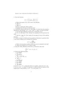 Math 151 Exam 1: Sample Problems and Solutions
