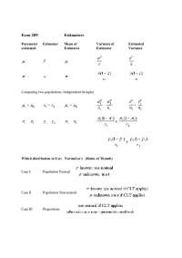 Estimators - Probability and Statistics - Lecture Notes | ECON 209