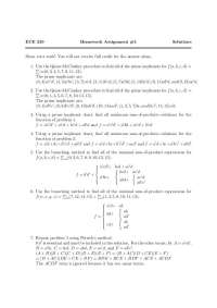 Quine-McCluskey Procedure and Minimal Sum-of-Product Solutions for Logic Functions - Prof.