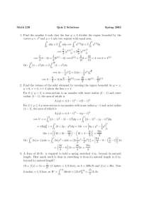 Quiz 2 Solutions - Calculus II | MATH 230