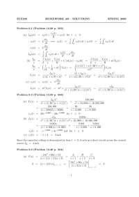 Homework 6 Solutions - Circuit Analysis and Design | ECE 225 - Docsity