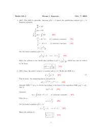6 Solved Problems on Differential Equations - Examination 1 | MATH 331 ...