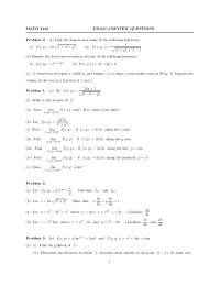 Review Questions for Calculus III - Exam Practice | MATH 2433 - Docsity