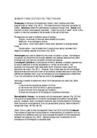 Fundamentals of Biology II: Tree Thinking - Handout Notes | BIOS 209