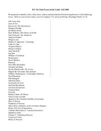 History of Western Civilization I Final Exam Study Guide | HY 101 - Docsity
