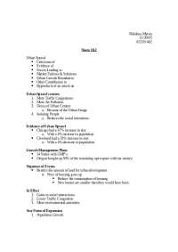Lecture Notes on Urban Sprawl, Urban Sprawl Creates | ECON 462