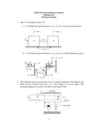 Transfer Functions in Introduction to Control of Mechanical System ...