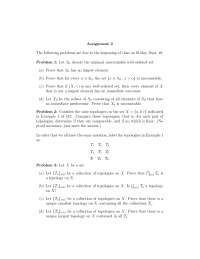 Assignment 2 Practice Questions - Topology | MATH 6342 - Docsity
