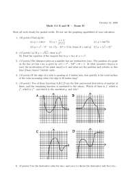 7 Solved Questions on Calculus I for Exam 2 | MATH 111 - Docsity