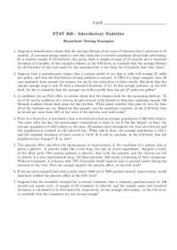 Hypothesis Testing in Introductory Statistics: Examples and Applications - Prof. Samuel P.