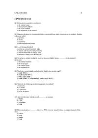 CPSC150 Exam Questions: Java Programming Fundamentals - Prof. Ming Zhang