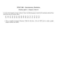 Introductory Statistics - Practice Quiz 3 | STAT 269