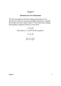 Notes on Kinematics in Two Dimensions - Essential Physics | PHYS 200