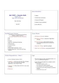 Logic, Sets and Functions - Elements of Discrete Mathematics | MAT 2345