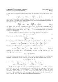 Lecture Notes for Physics for Science and Engineering | PHYS 013