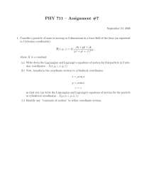 Classical Mechanics and Mathematics - Assignment 7 - Fall 2008 | PHY ...