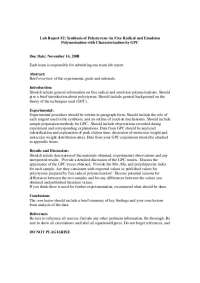 Lab Report #2: Synthesis of Polystyrene via Free Radical and Emulsion Polymerization with Characterization | PSC 341