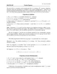 Vector Spaces - Introduction to Linear Algebra - Assignment | MATH 307 ...