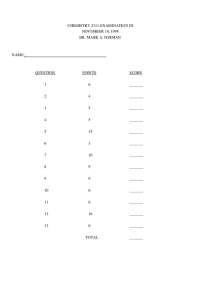 Chemistry Exam III - November 18, 1998 - Prof. Mark Forman