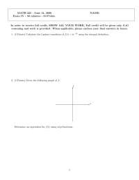 5 Questions of Differential Equations - Practice Exam | MATH 225 - Docsity