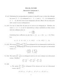 Homework Assignment 7 Solutions - Introduction to Linear Algebra | MTH ...