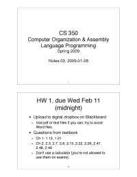 Data Types, Voltage and State - Lecture Notes | CS 350 - Docsity