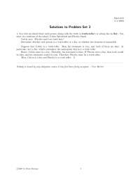 Introduction to Mathematical Proof - Solutions for Problem Set 3 | MATH ...