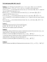 Digital Image Processing - Homework 5 | ECE 6364 - Docsity