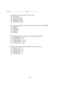 5 MCQs with Answer Key - Organic Chemistry | CHE 255