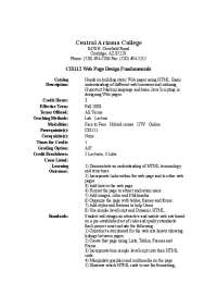Study Guide for Exam - Web Page Design Fundamentals | CIS 112