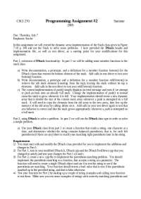 Programming Assignment 2 for Data Structures | CSCI 270