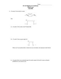 Final Exam for Signals and Systems | ECE 350 - Docsity