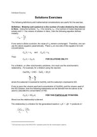 Solutions Exercises - General Chemistry I | CHEM 1110