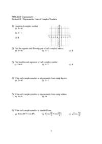 Assignment Practice Questions - Trigonometry | MAC 1114
