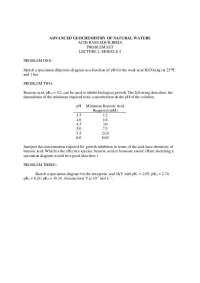 Problem Set for Advanced Geochemistry of Natural Waters | GEOL 578