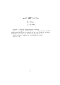 6 Questions on Differential Equations with Matrix Theory - Exam 1 | MATH 333