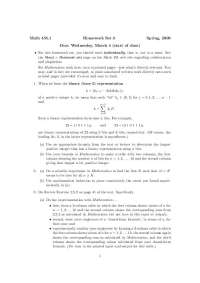 Math 455 Homework Set 3 - Spring 2009