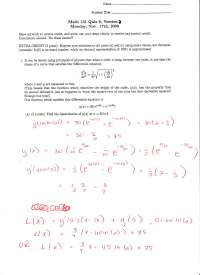 Solutions for Quiz 6 Version 2 - Calculus I | MATH 131 - Docsity