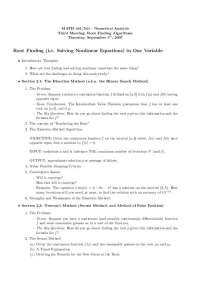 Root Finding Algorithms: Bisection, Secant, and Newton's Methods - Prof. Erin K. Mcnelis