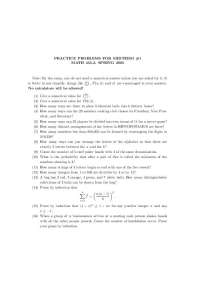 MATH 455.2 Midterm #1 Practice Problems, Spring 2005