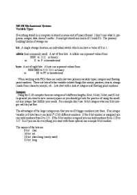 Variables Types - Mechatronic Systems - Lecture Notes | ME 430