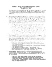 Data Analysis Assignment 1 - Research Methods and Applied Statistics ...