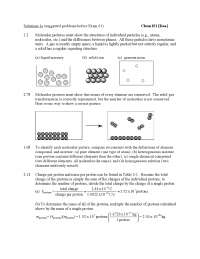 Exam 1 Solutions - General Chemistry I | CHEM 151 - Docsity