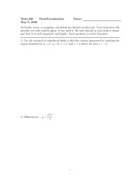 20 Questions on Calculus II - Final Exam | MATH 230 - Docsity