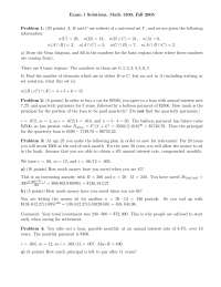 Solution to Exam 1 - Finite Mathematics | MATH 1300 - Docsity