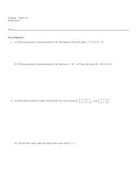 Practice Final Exam - Calculus 2 | MATH 211 - Docsity