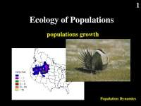 Lecture Slides on Ecology of Populations - General Biology III | BI 103