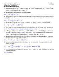 Solved Problems on Magnetic Field and Forces - Homework | PHY 213 - Docsity